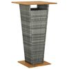 vidaXL Set de muebles de bar de jard&iacute;n 5 pzas y cojines rat&aacute;n PE gris