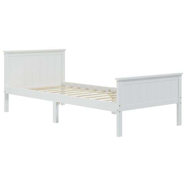 vidaXL Estructura de cama sin colch&oacute;n madera de pino blanca 90x200 cm