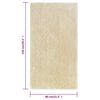 vidaXL Alfombra de pelo largo beige 80x150 cm 50 mm