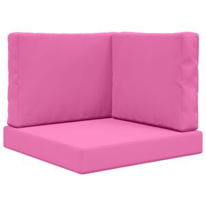 vidaXL Coj&iacute;n para sof&aacute; de exterior 3 pcs Rosa Poli&eacute;ster