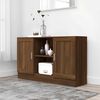 vidaXL Aparador de madera contrachapada roble marr&oacute;n 120x30,5x70 cm