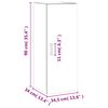 vidaXL Armario de pared blanco 34,5x34x90 cm