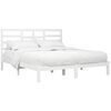 vidaXL Estructura de cama sin colchón madera maciza blanco 180x200 cm