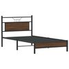 vidaXL Estructura de cama sin colch&oacute;n madera marr&oacute;n roble 100x200 cm