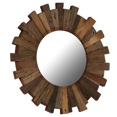 vidaXL Espejo de pared de madera maciza reciclada 70 cm