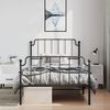 vidaXL Estructura cama sin colch&oacute;n con estribo metal negro 100x190 cm