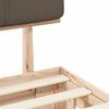 vidaXL Estructura de Cama con Cabecera Tapizada Taup&eacute; 80 x 200 cm
