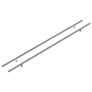 vidaXL Manija de armario 2 uds. Plateado 800 mm Acero inoxidable