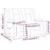 vidaXL Sillón de masaje reclinable 2 plazas con portavasos gris claro