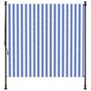 vidaXL Persiana enrollable exterior tela acero azul blanco 150x270 cm