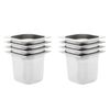 vidaXL Bandejas Gastronorm 8 unidades GN 1/6 150 mm acero inoxidable