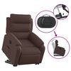 vidaXL Sill&oacute;n reclinable elevable tela marr&oacute;n oscuro