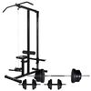 vidaXL M&aacute;quina musculaci&oacute;n Power Tower con pesas y mancuernas 60,5 kg