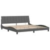 vidaXL Estructura de cama sin colch&oacute;n Hanko tela gris oscuro 200x200 cm