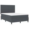 vidaXL Cama tipo Box Spring Gris Oscuro y 140 x 190 cm Tela de Pana