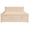 vidaXL Estructura cama individual sin colch&oacute;n madera maciza 75x190 cm