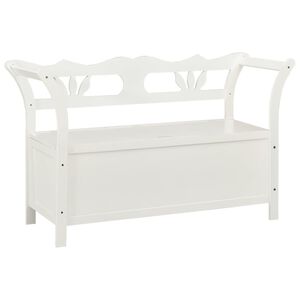 vidaXL Banco madera maciza abeto blanco 107x45x75,5 cm