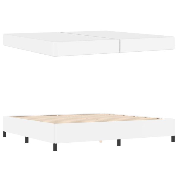 vidaXL Estructura de cama con colch&oacute;n 200 x 200 cm tela