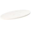 vidaXL Tablero de mesa ovalado madera maciza pino blanco 80x40x2,5 cm