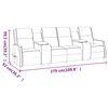 vidaXL Sill&oacute;n reclinable masaje 4 plazas y portavasos cuero PE crema