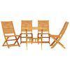 vidaXL Conjunto de Comedor de Jard&iacute;n 5 pcs Marr&oacute;n