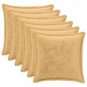 vidaXL Coj&iacute;n decorativo 6 uds. HOUTEN Topo 30 x 30 cm Franela