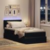vidaXL Cama con almacenamiento y LED Negro 90 x 200 cm Terciopelo