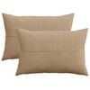 vidaXL Funda de almohada 2 pcs ALMELO Marr&oacute;n 30 x 50 cm pana