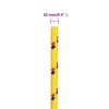 vidaXL Cuerda de barco polipropileno amarillo 10 mm 25 m