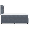 vidaXL Cama box spring con colch&oacute;n terciopelo gris oscuro 120x200 cm