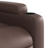 vidaXL Sill&oacute;n reclinable el&eacute;ctrico de cuero sint&eacute;tico marr&oacute;n