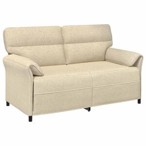 vidaXL Sof&aacute; de 2 Plazas 2 plaza Crema 158 x 83 x 95 cm Tela