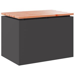 vidaXL Banco de jard&iacute;n Negro 60 x 40 x 43 cm