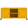 vidaXL Mueble de TV de acero amarillo mostaza 100,5x39x43,5 cm