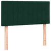 vidaXL Cama box spring con colch&oacute;n terciopelo verde oscuro 80x220 cm