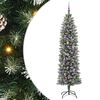 vidaXL &Aacute;rbol Navide&ntilde;o Artificial Delgado Verde y blanco 210 cm