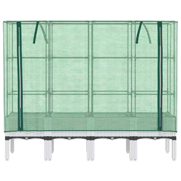 vidaXL Arriate con cubierta invernadero aspecto rat&aacute;n 160x40x140 cm