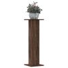 vidaXL Soportes para plantas 2 uds madera marr&oacute;n roble 30x30x95 cm