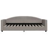 vidaXL Sofá cama nido con cajones tela gris taupe 80x200 cm