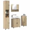 vidaXL Juego de muebles de ba&ntilde;o con caj&oacute;n 4 pcs Roble Sonoma