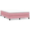 vidaXL Cama box spring sin colchón rosa terciopelo 160x220 cm