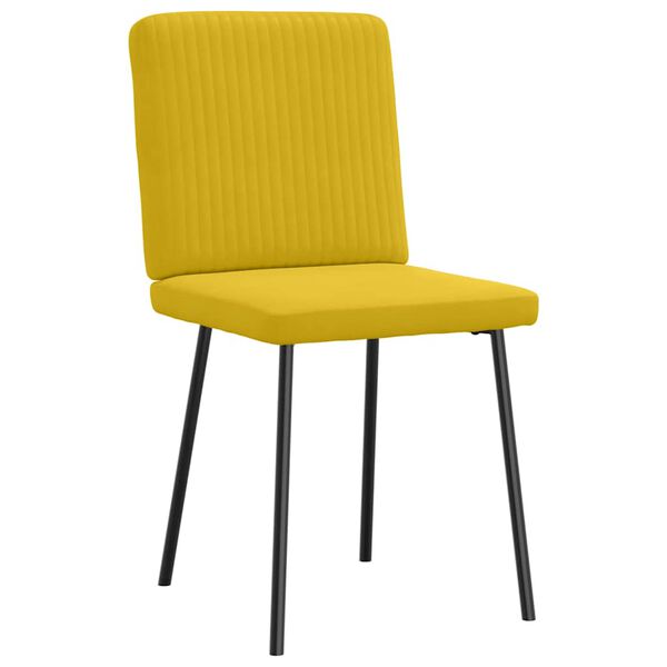 vidaXL Sillas de comedor 4 unidades terciopelo amarillo