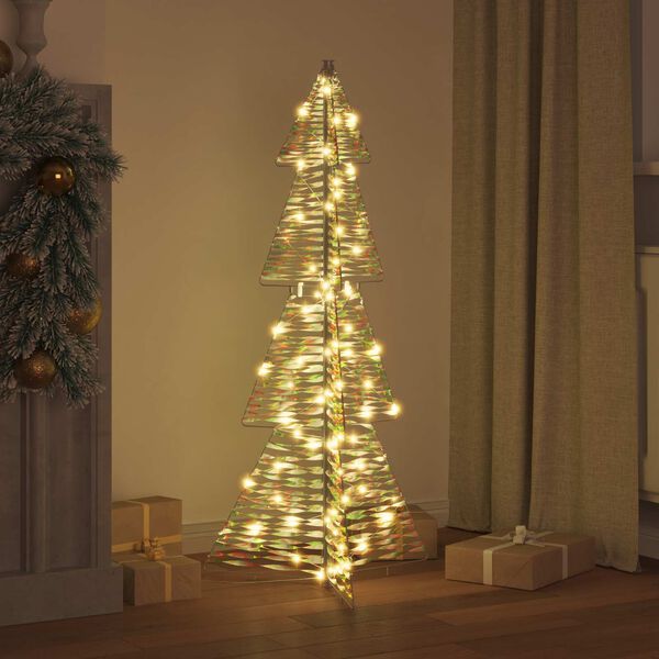 vidaXL &Aacute;rbol de Navidad con 100 LED C&aacute;lido 120 cm PET
