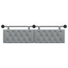vidaXL Cabecera Colgante Gris Claro 170 x 55 x 7 cm tela