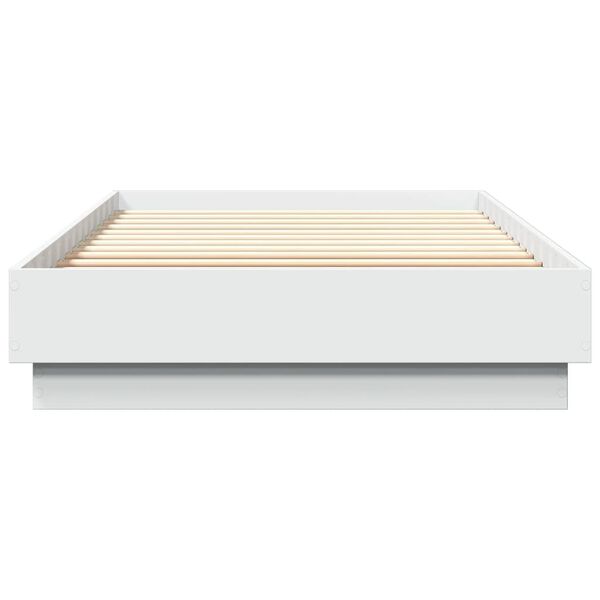 vidaXL Estructura de cama madera de ingenier&iacute;a blanca 90x200 cm