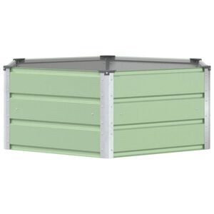 vidaXL Jardinera Verde Pastel 129 x 129 x 45 cm Acero