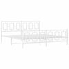 vidaXL Estructura cama sin colch&oacute;n con estribo metal blanco 180x200 cm