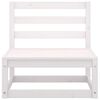 vidaXL Set de sal&oacute;n de jard&iacute;n de 6 piezas blanco madera maciza de pino