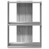 vidaXL Librer&iacute;a 3 estantes madera ingenier&iacute;a gris sonoma 60x30x80 cm