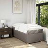 vidaXL Cama box spring con colch&oacute;n tela gris taupe 100x200 cm